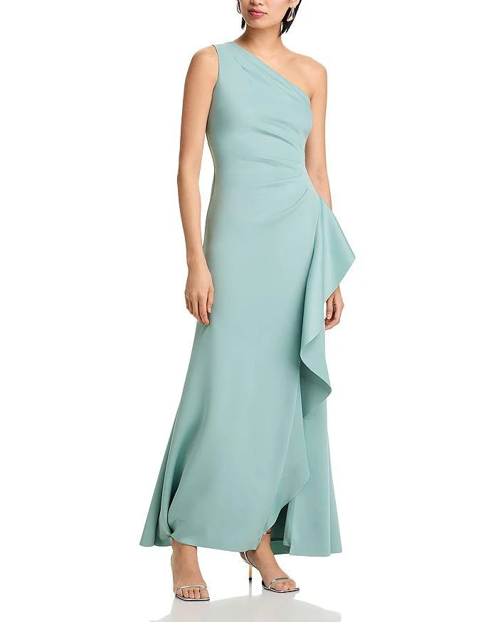 AQUA One Shoulder Ruffled Dress - Exclusive 1