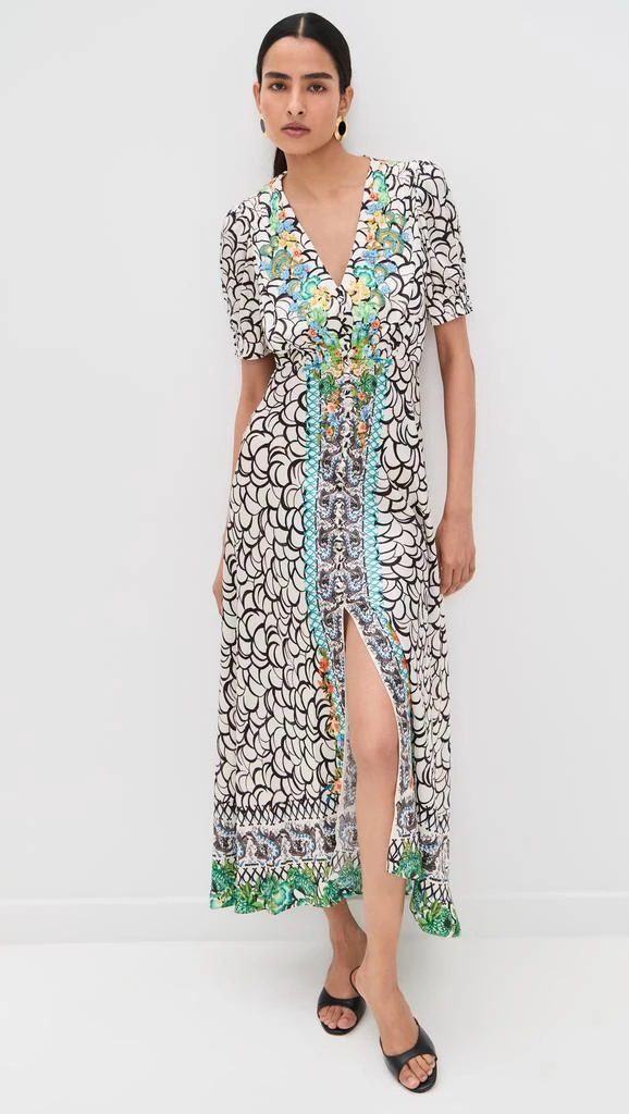 Saloni Lea Silk Maxi Dress 4