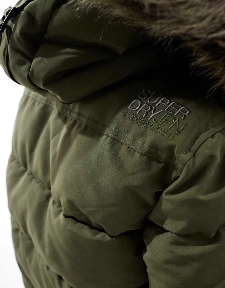 Superdry Superdry Everest hooded bomber jacket in army khaki 3