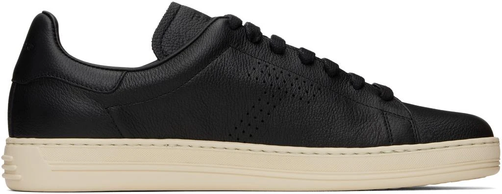 Tom Ford Black Grain Leather Warwick Sneakers 1