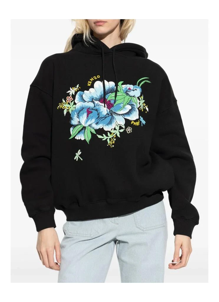Kenzo Kenzo Peonies Embroidered Oversize Hoodie 4