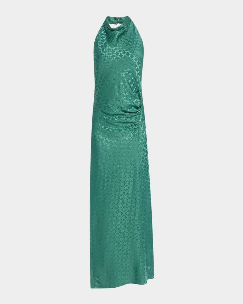 slim fit dress slacks Vintage Neiman Marcus Emerald Jeweled Brocade Peplum Jacket – Recess main image 0