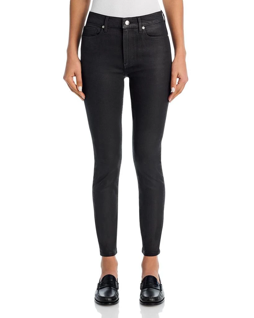 FRAME x Alix Earle The Alix High Rise Skinny Jeans in Black Coat 7