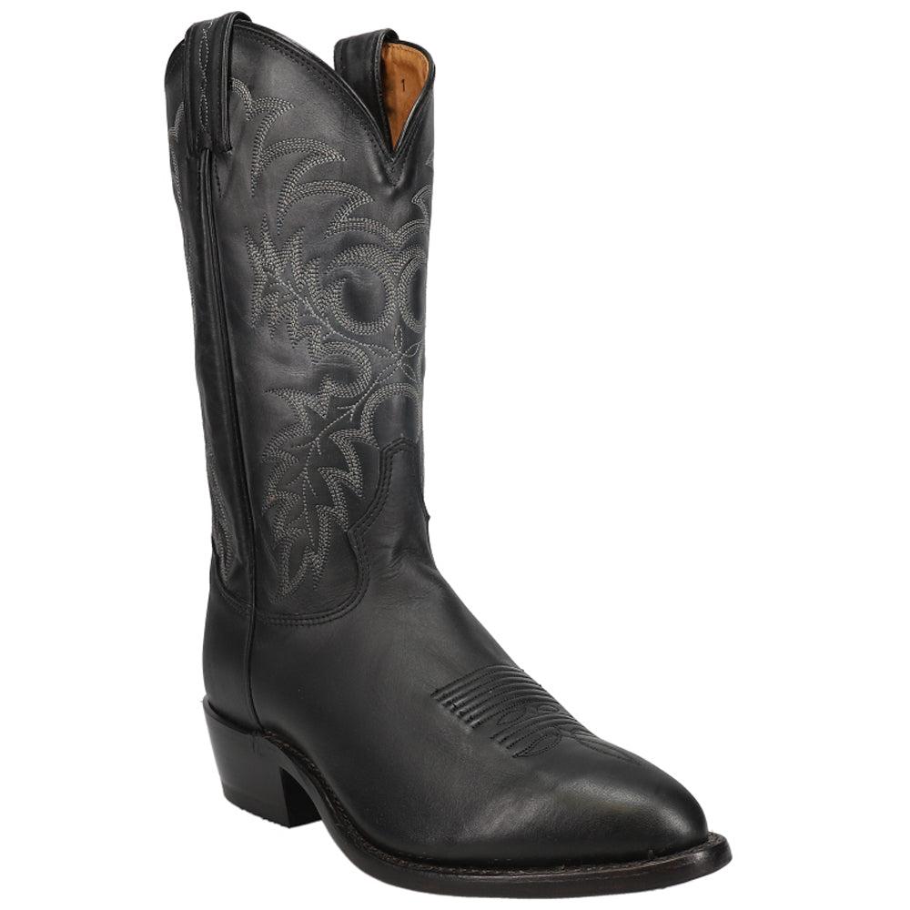 Tony Lama Segar Embroidered Round Toe Pull On Cowboy Boots