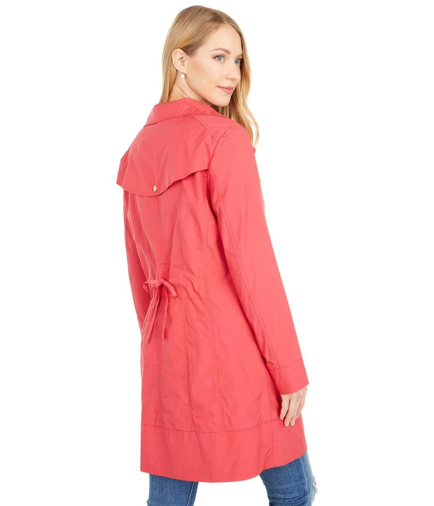 Cole Haan 34 1/2" Single Breasted Rain Jacket with Removable Hood 5