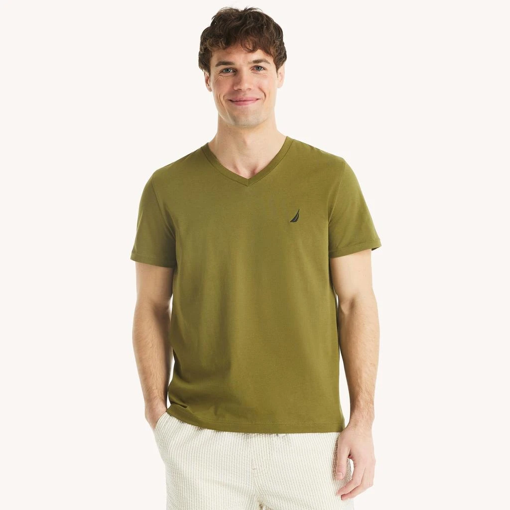 Nautica Mens Premium Cotton V-Neck T-Shirt 5