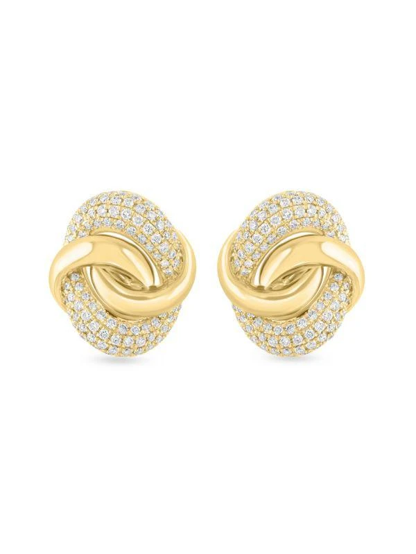 Effy 14K Yellow Gold
1.19 TCW Diamond Stud Earrings 1