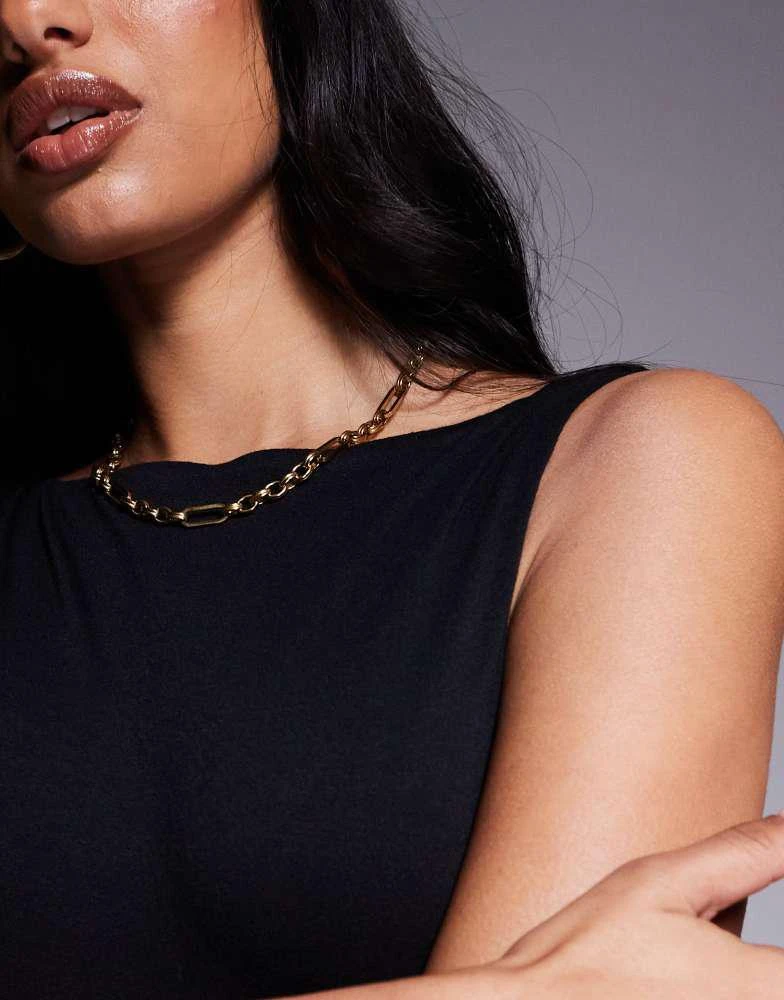 AFRM AFRM tahlia boat neck open back capri length jumpsuit in crepe knit in black 2