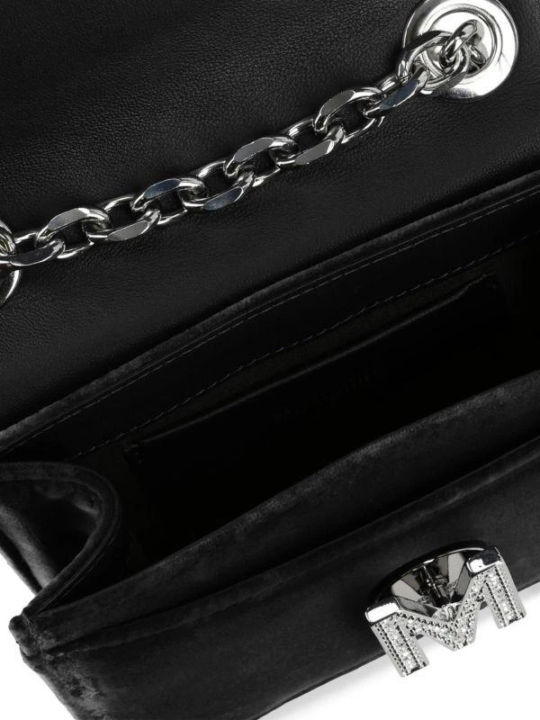 Moschino Logo Velvet Shoulder Bag 5
