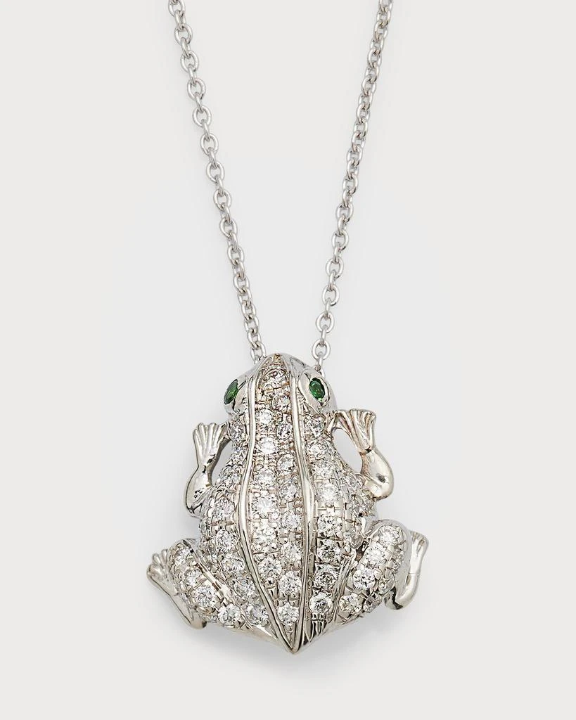 Roberto Coin 18K White Gold Diamond Frog Necklace