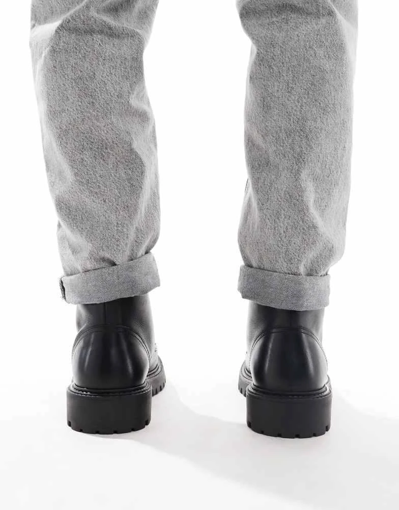 ASOS ASOS DESIGN boots in black leather with zip 3