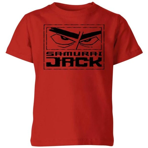 Original Hero Samurai Jack Stylised Logo Kids' T-Shirt - Red 1