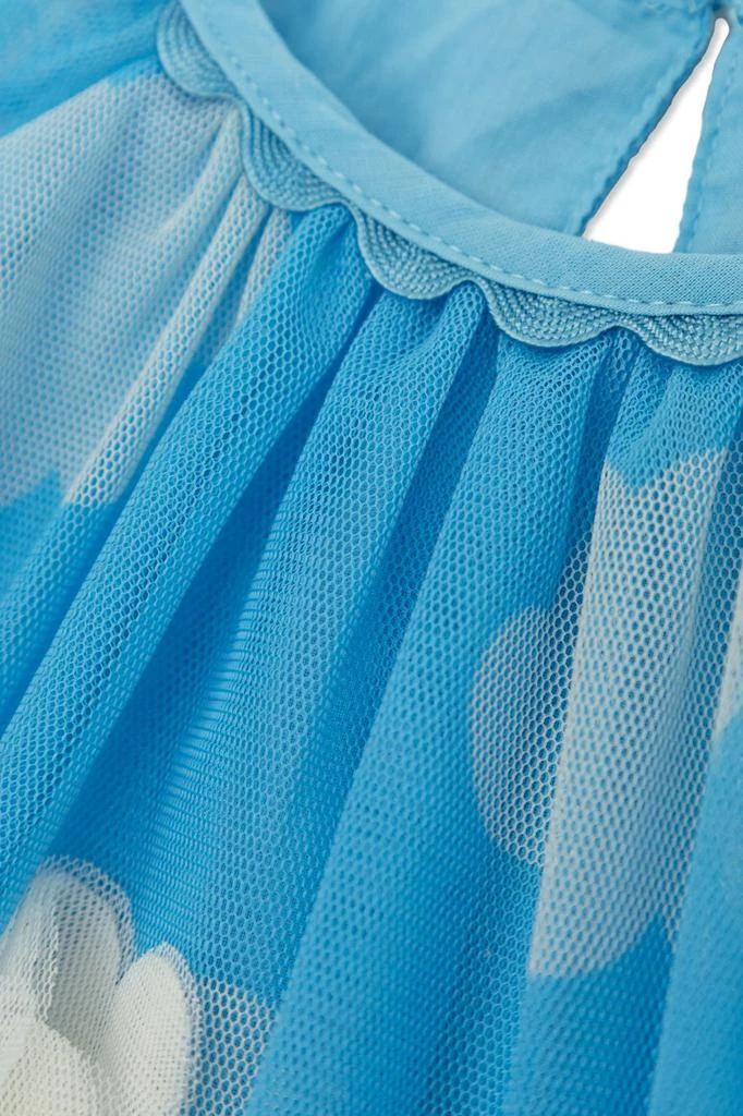 Stella McCartney Stella McCartney Kids Clouds Printed Crewneck Tulle Dress 4