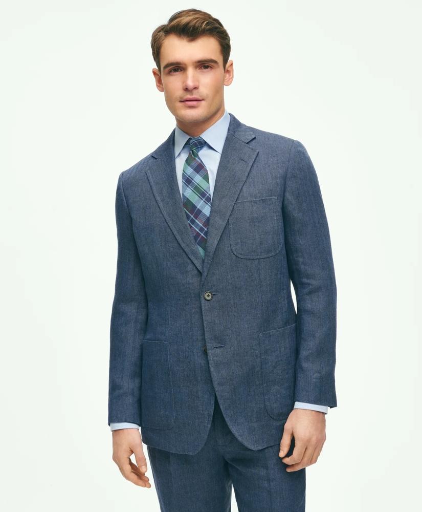 Brooks Brothers Slim Fit Linen-Blend Herringbone Suit Jacket