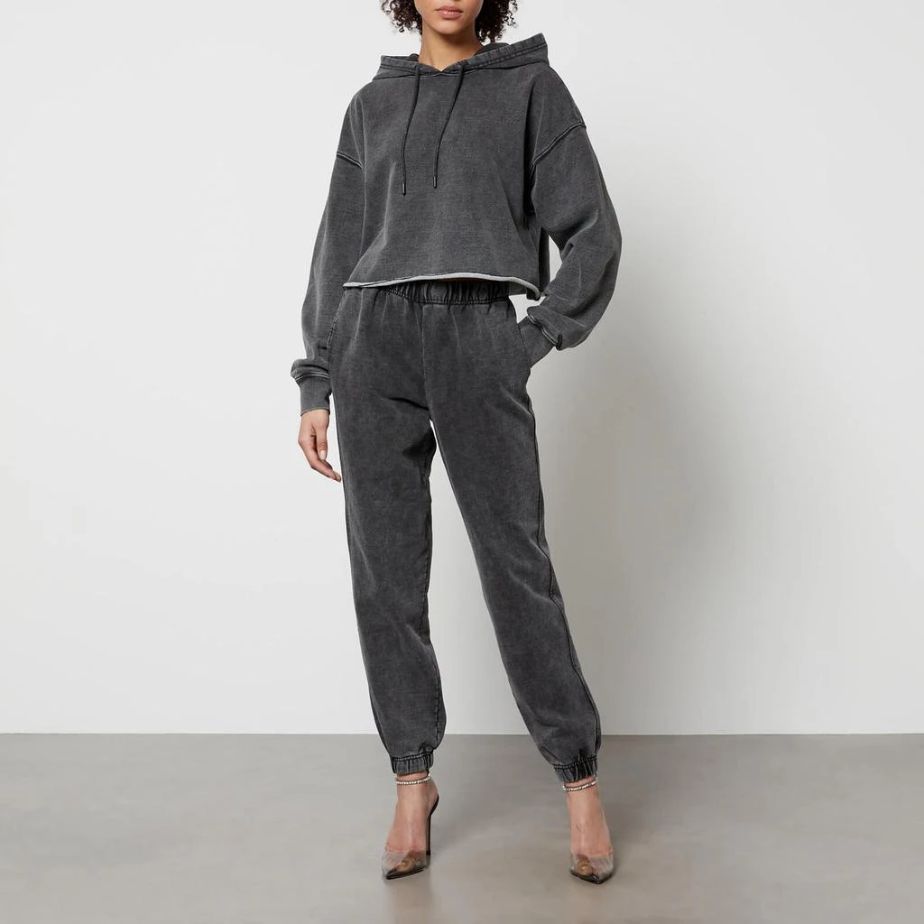 Good American Good American Jeanius Terry Cotton-Jersey Cropped Hoodie 3