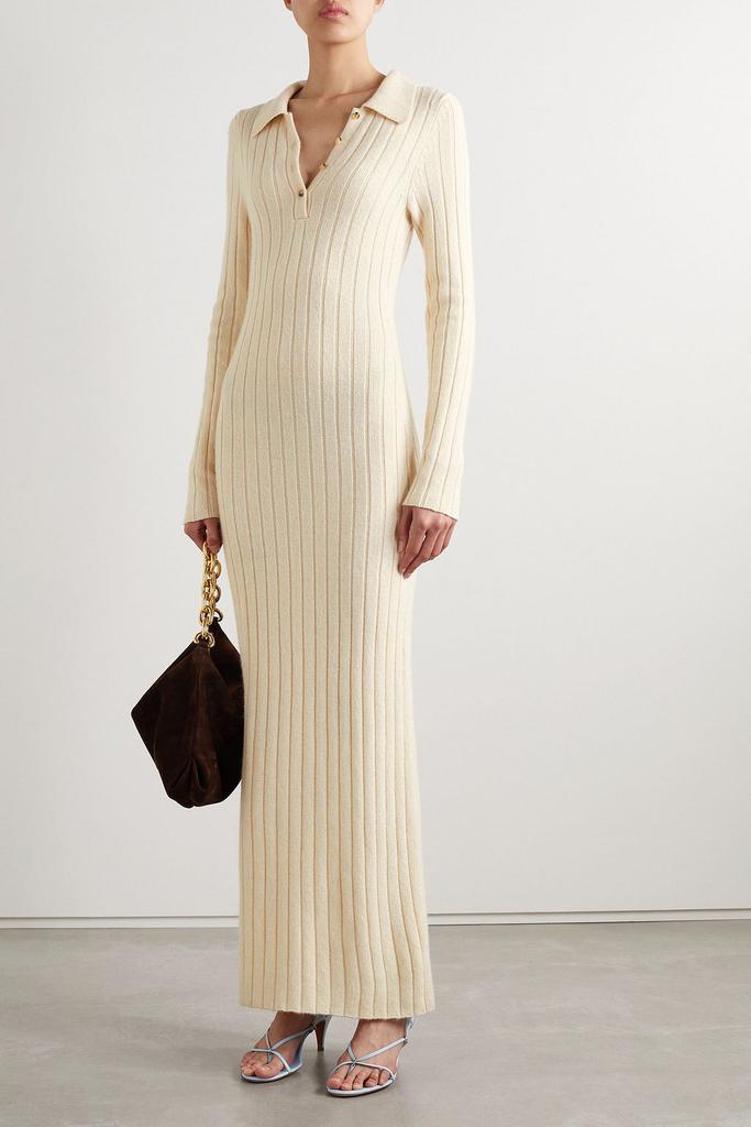 Khaite Hans ribbed cashmere maxi dress