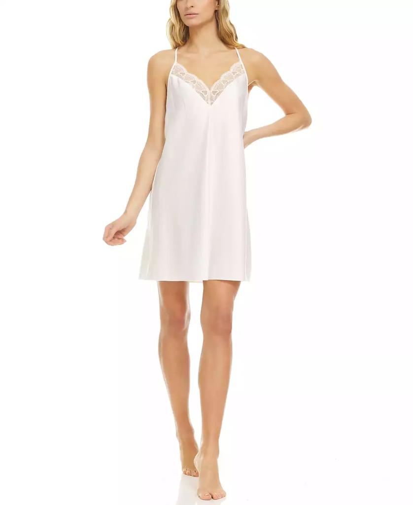 Flora Nikrooz Kit Matte Heart Lace Chemise Lingerie Nightgown
