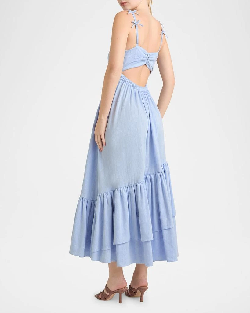 Cinq a Sept Bailey Bow Linen Suiting Dress 3