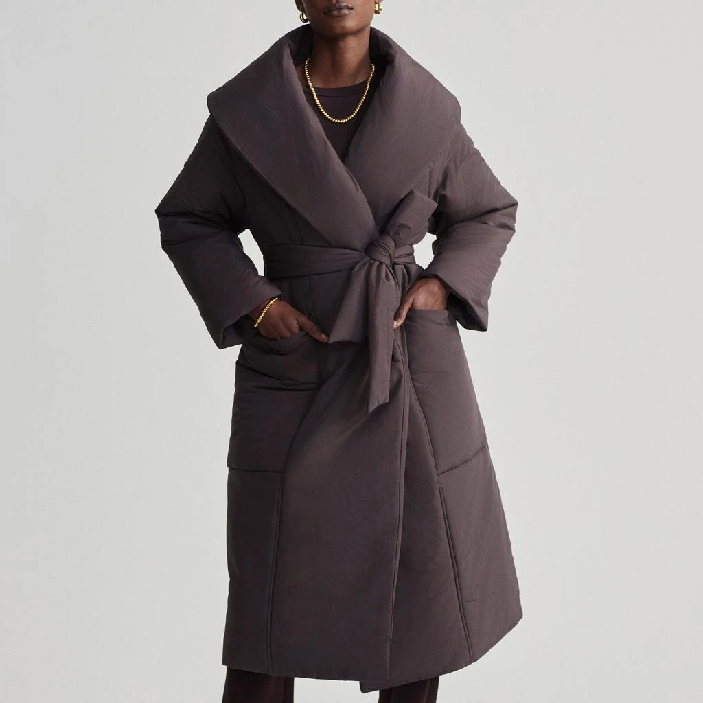 Varley Ana Cotton-Blend Shell Long Puffer Coat 1