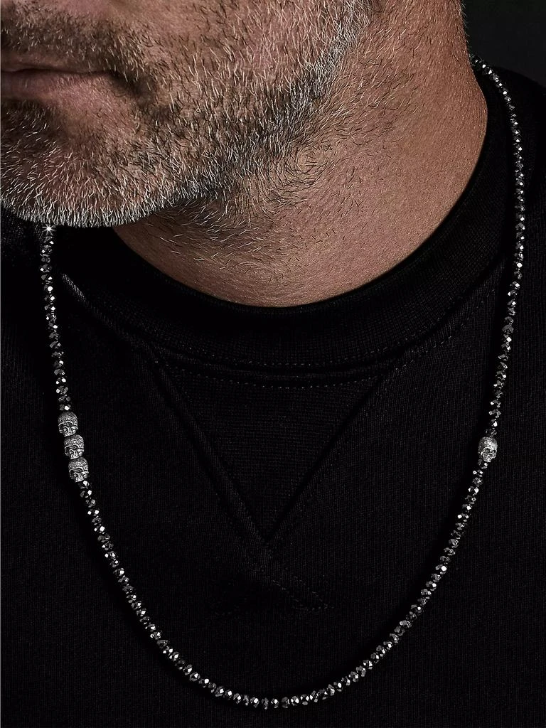 David Yurman Memento Mori Skull Station Necklace in Sterling Silver 3