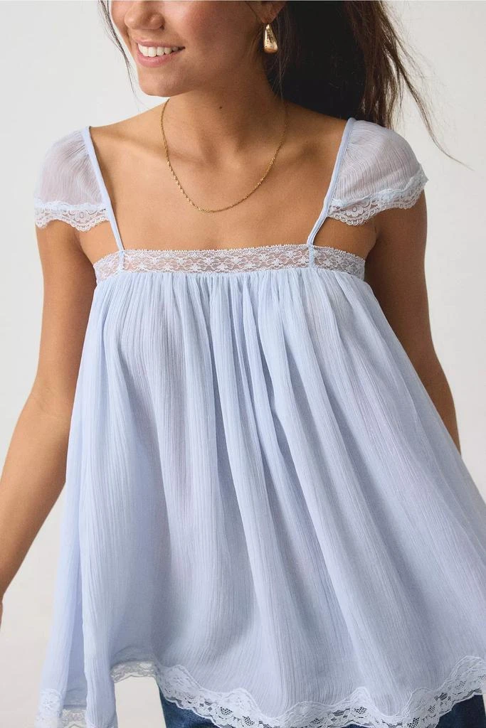 Kimchi Blue Kimchi Blue Sabrina Semi-Sheer Chiffon Babydoll Tunic Top 2