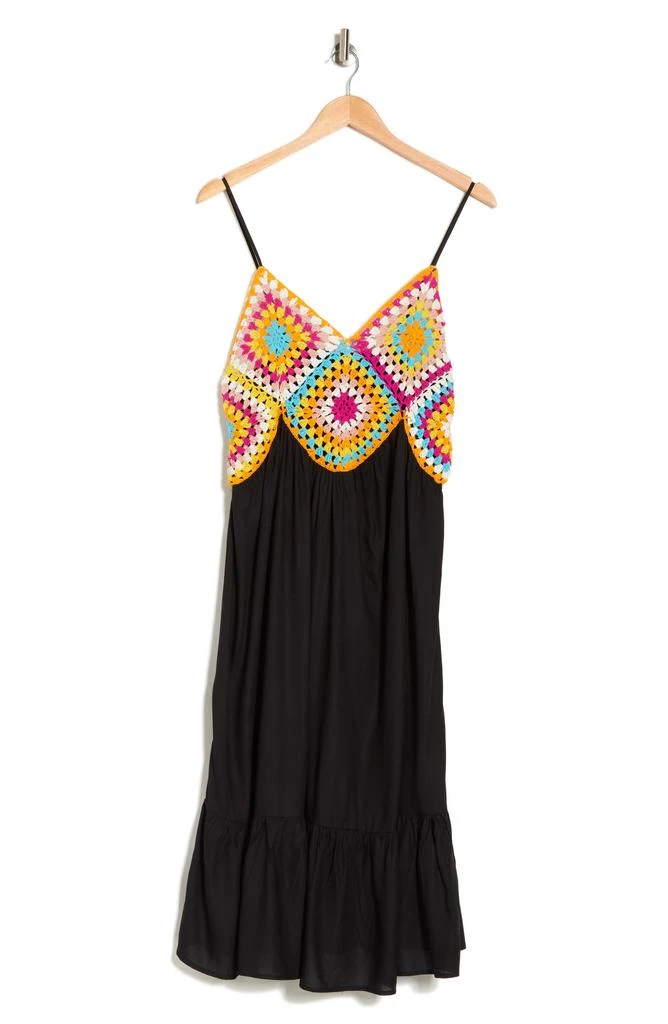 BOHO ME Granny Square Crochet Midi Dress 3