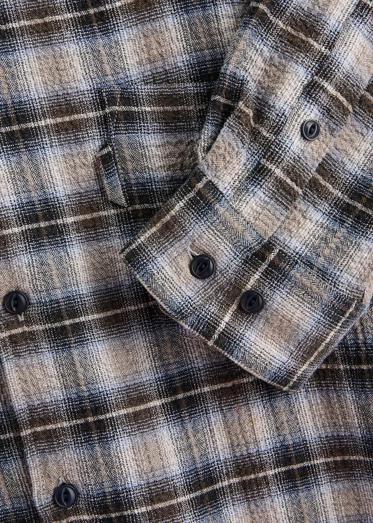 YMC YOU MUST CREATE Curtis checked seersucker shirt 5