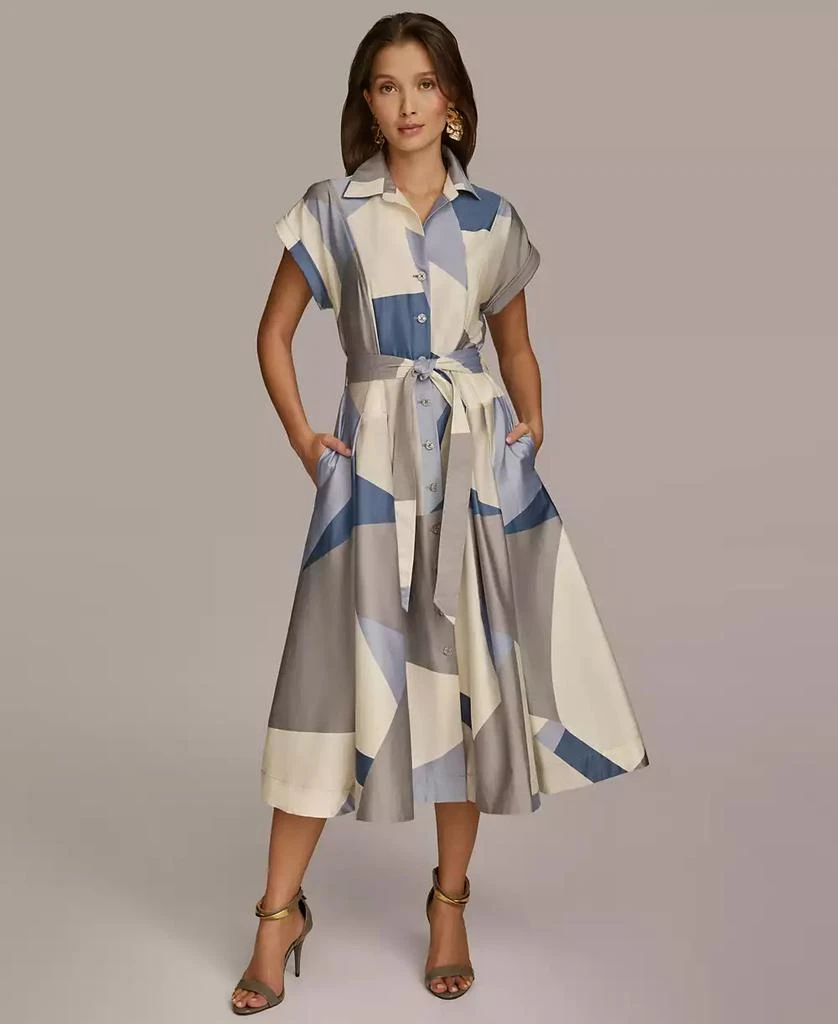 Donna Karan Women's Printed A-Line Midi Shirtdress 3