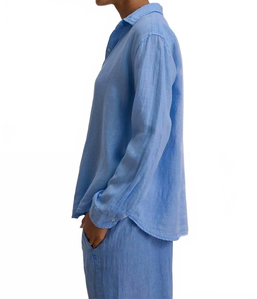 Velvet by Graham & Spencer Sisi Linen Shirt In Chambray