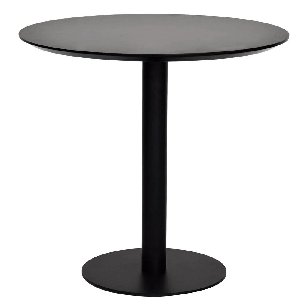 Hivvago 32" Black Rounded Steel Bar Table 2
