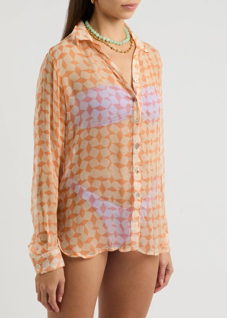 Cloe Cassandro Elodie printed silk-georgette shirt 2