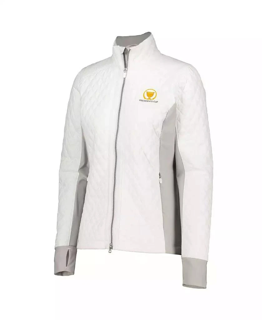 Zero Restriction Women's White Presidents Cup Sydney Quilted Full-Zip Jacket 3