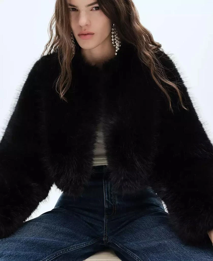 Mango Women's Fur-Effect Jacket 4