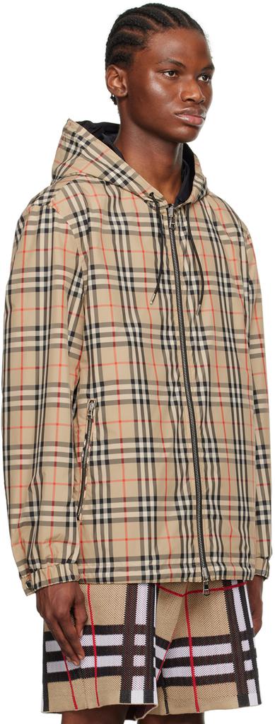 Burberry Beige Vintage Check Reversible Jacket