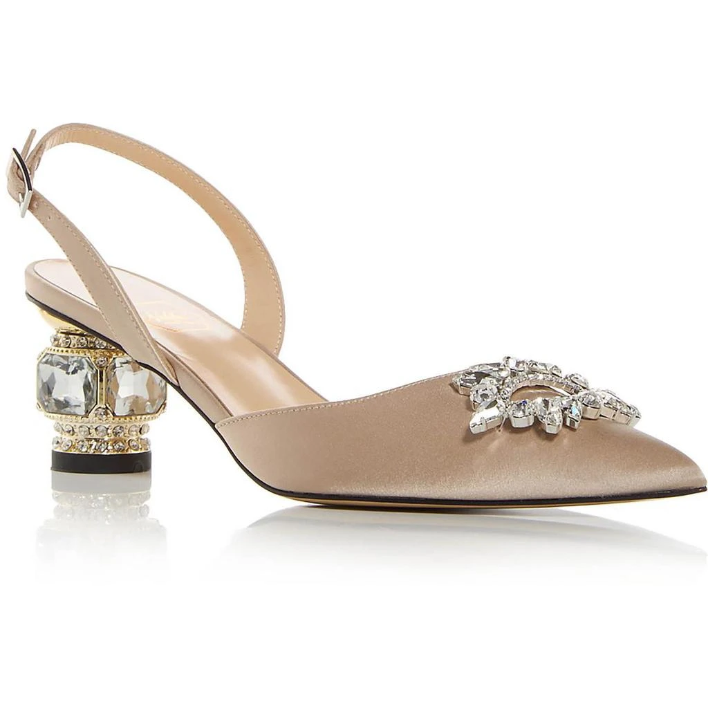 Nalebe by Amina Means Aurum Womens Leather Embellished Mules 5
