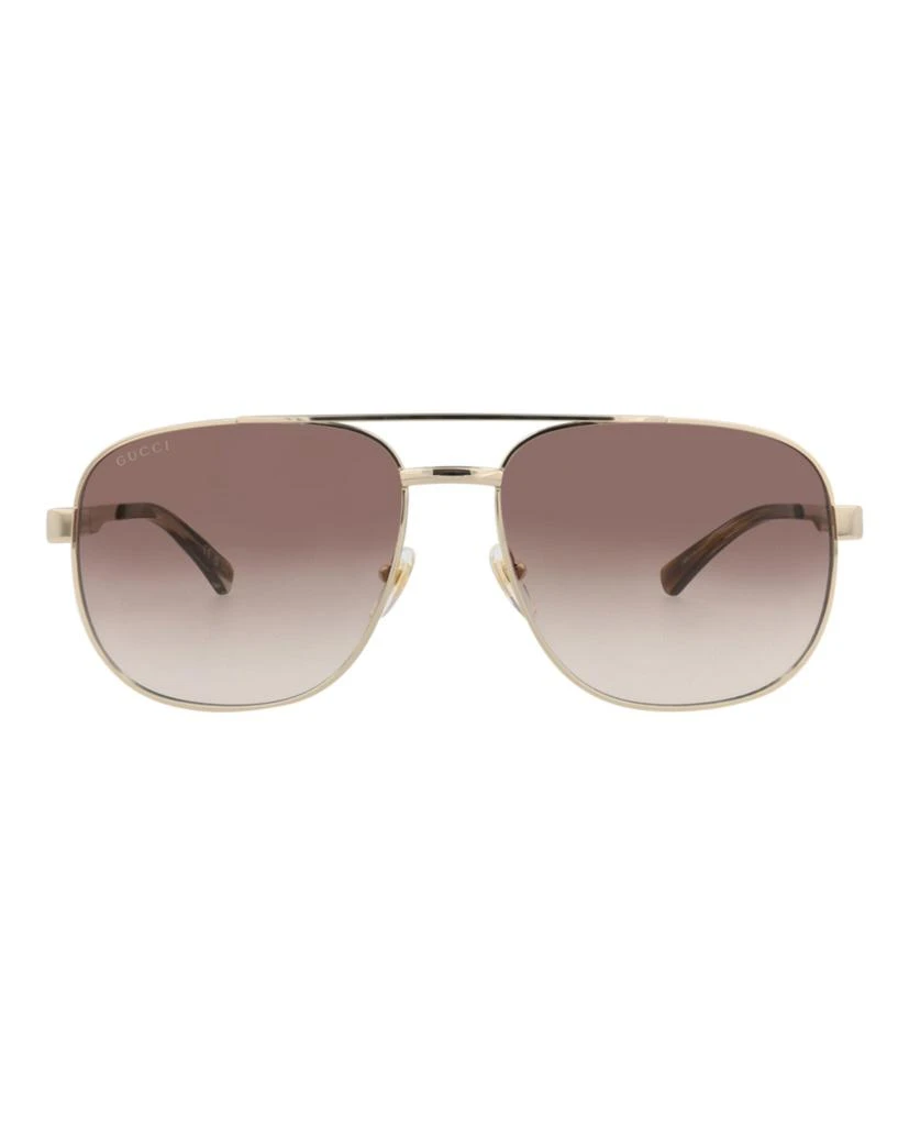 Gucci Aviator-Frame Metal Sunglasses 1