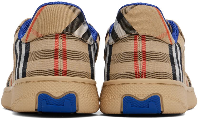 Burberry Tan Check Terrace Sneakers