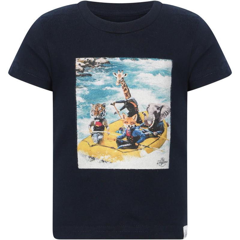 Kid Dangerous Rafting team t shirt in navy