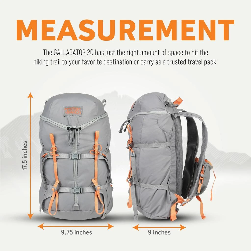 Mystery Ranch Mystery Ranch Gallagator 20 Backpack – Weather Resistant Travel Bag with Sternum Strap – Gravel, 20L, S/M 2