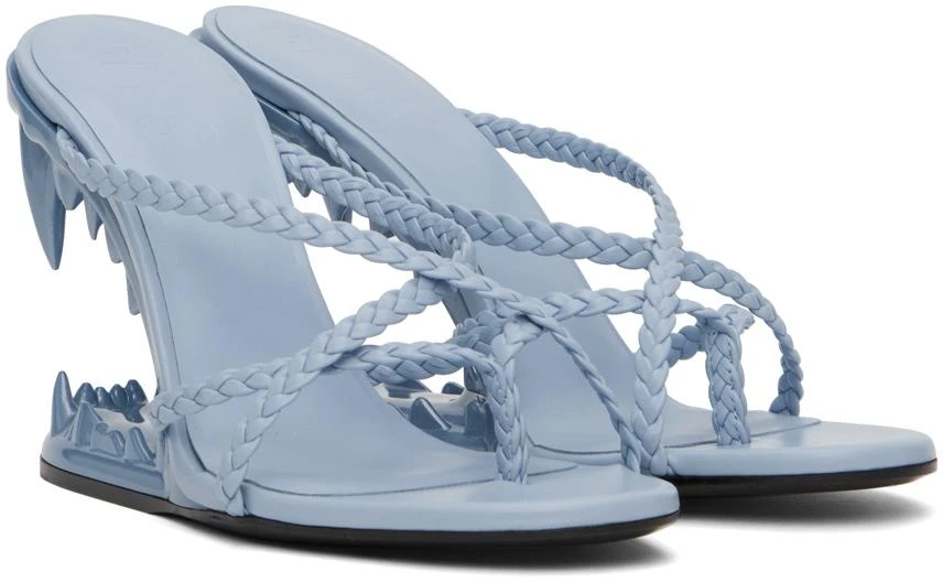 GCDS Blue Morso Thong Heeled Sandals 4