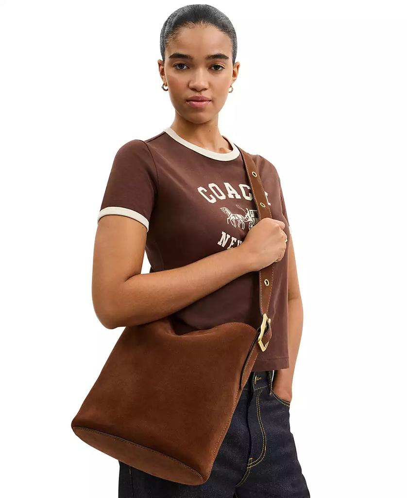 Coach Bleecker Medium Suede Bucket Bag