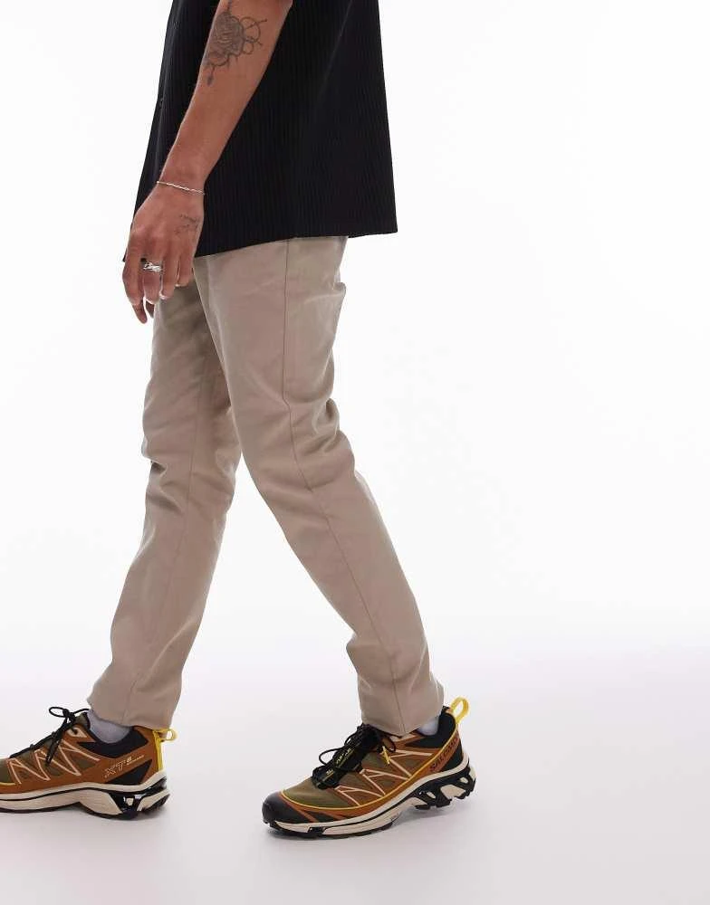 Topman Topman skinny chino trousers in stone 5