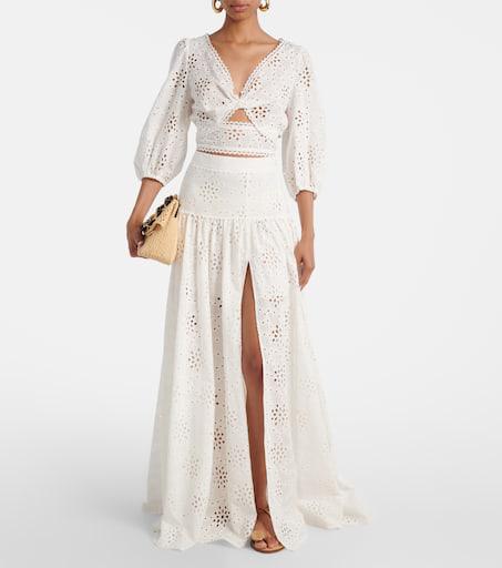 Alexandra Miro Broderie anglaise cotton crop top