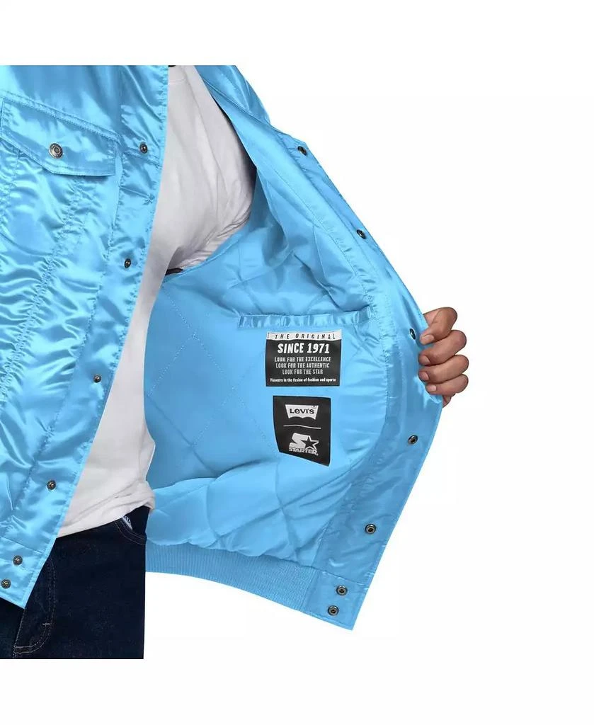 Levi's Levi’s x Starter Men's Light Blue Philadelphia Phillies Silver Tab Satin Full-Snap Trucker Jacket 2