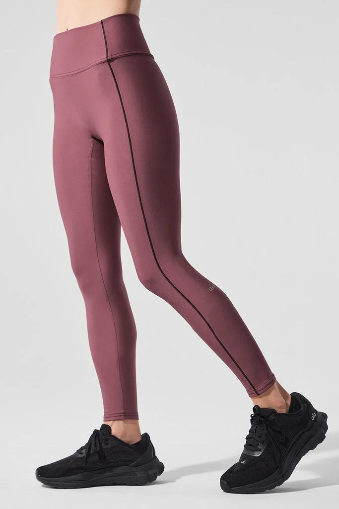 Alo Airlift High-Waist Redefine Legging - Burgundy Truffle/Black 2