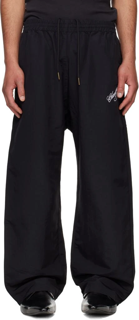 WILLY CHAVARRIA Black Ruff Rider Track Pants 1