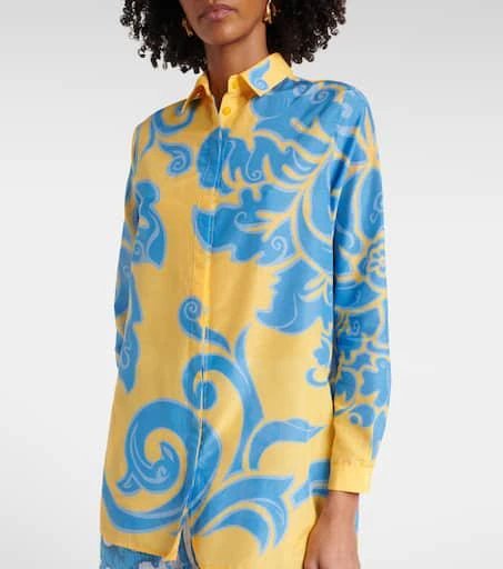 ETRO Printed cotton and silk shirt 6