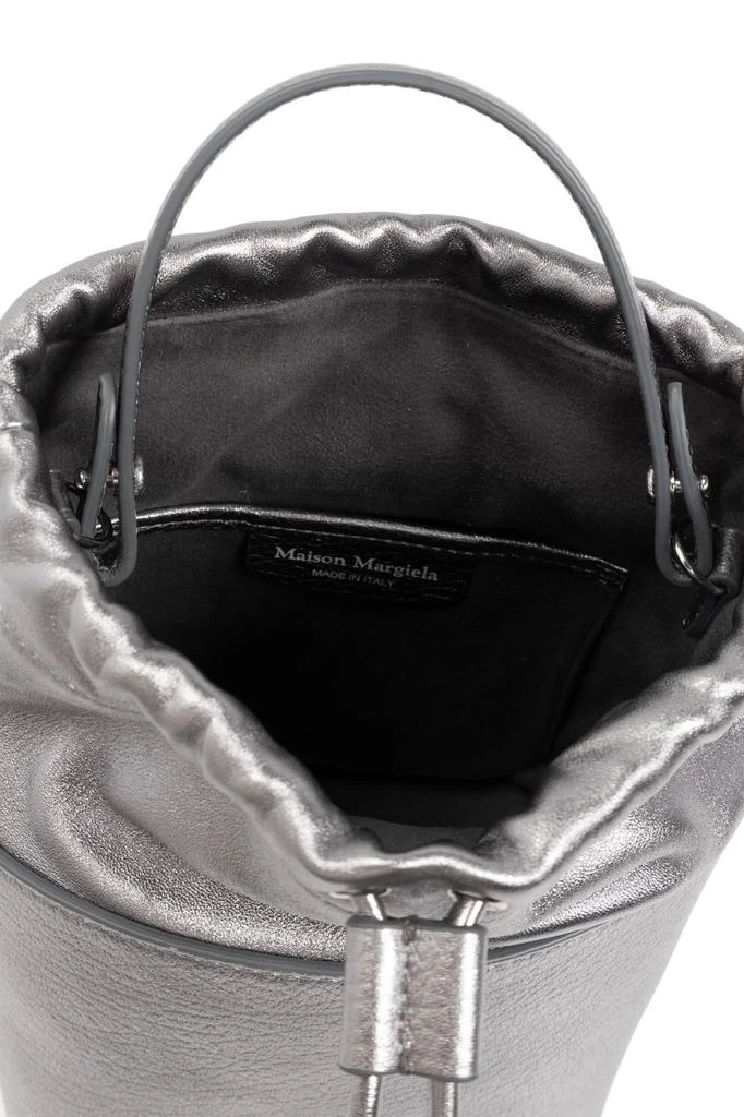 MAISON MARGIELA Maison Margiela Small 5AC Metallic Drawstring Bucket Bag 4