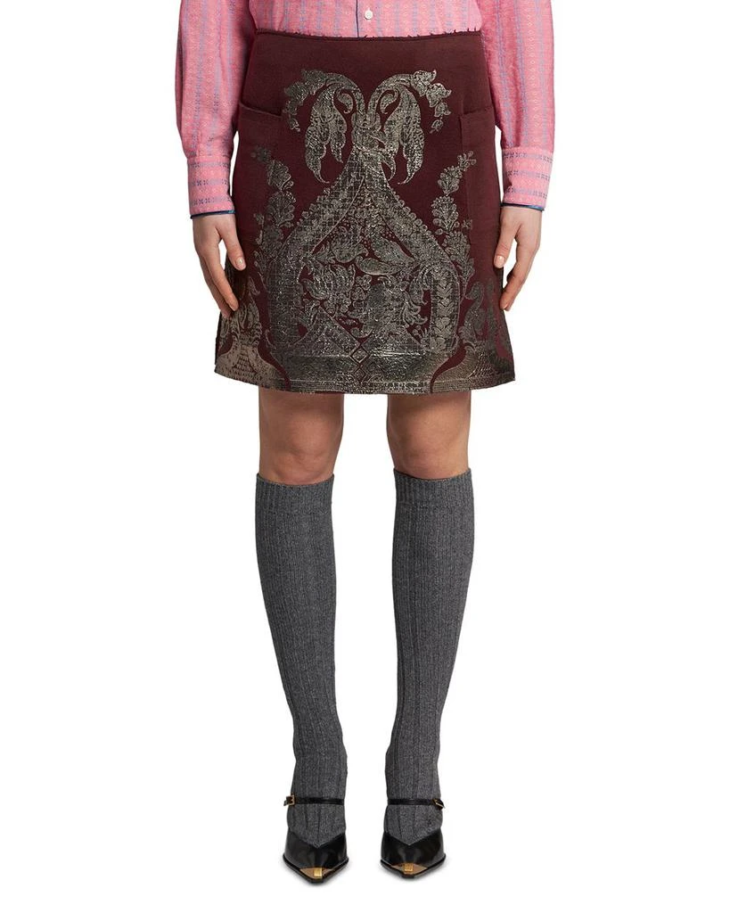 ETRO Metallic Print Mini Skirt 1