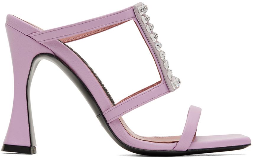 Les Petits Joueurs Purple Hoya Heeled Sandals
